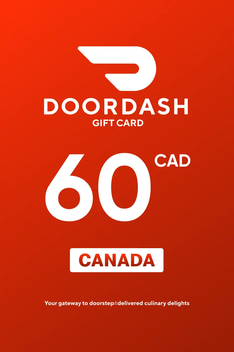 DoorDash 60 CAD Gift Card (Canada) - Digital Key