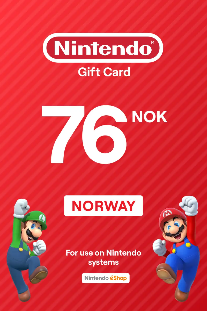 Nintendo eShop 76 NOK Gift Card (Norway) - Digital Key