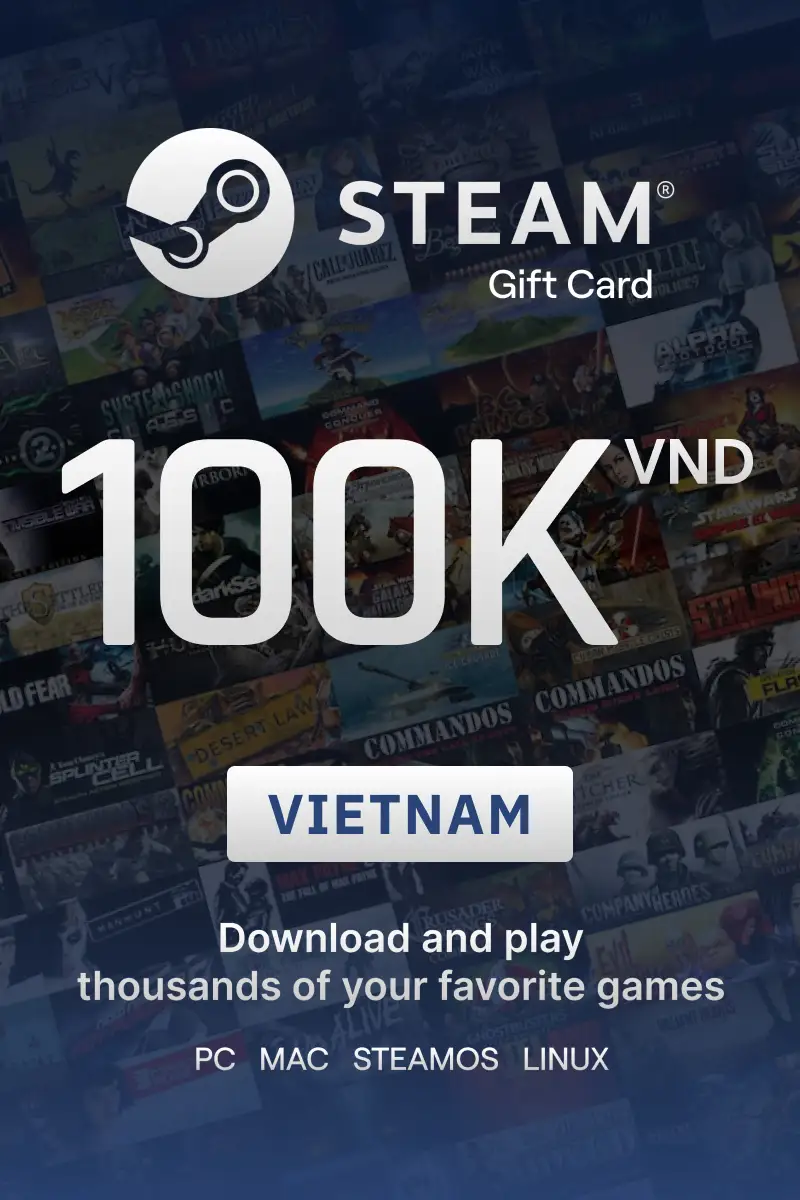 Steam Wallet 100000 VND Gift Card (Vietnam) - Digital Key