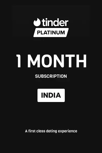 Tinder Platinum 1 Month Subscription (India) - Digital Key