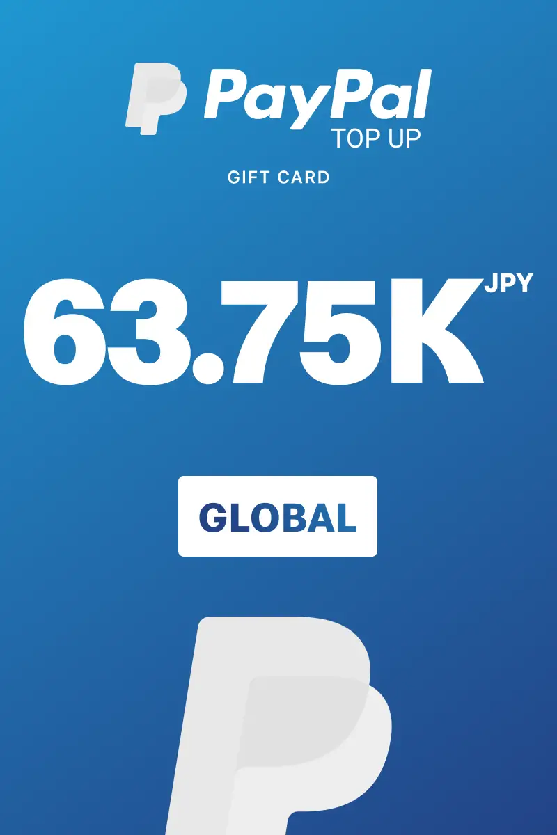 PayPal Instant Top Up 63750 JPY Gift Card (Global) - Digital Key afbeelding 1