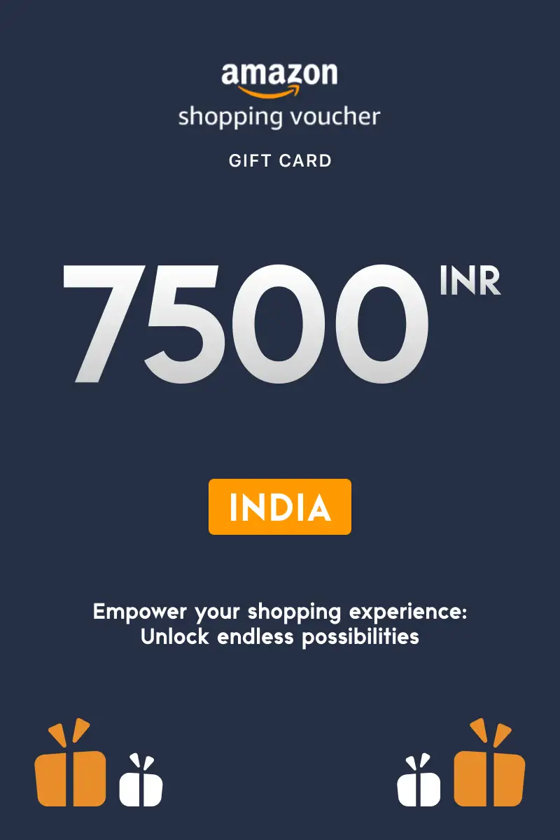 Amazon Shopping Voucher 7500 INR Gift Card (India) - Digital Key