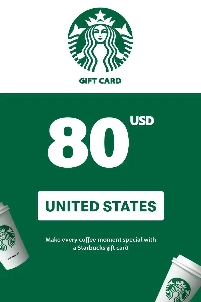 Starbucks 80 USD Gift Card (United States) - Digital Key