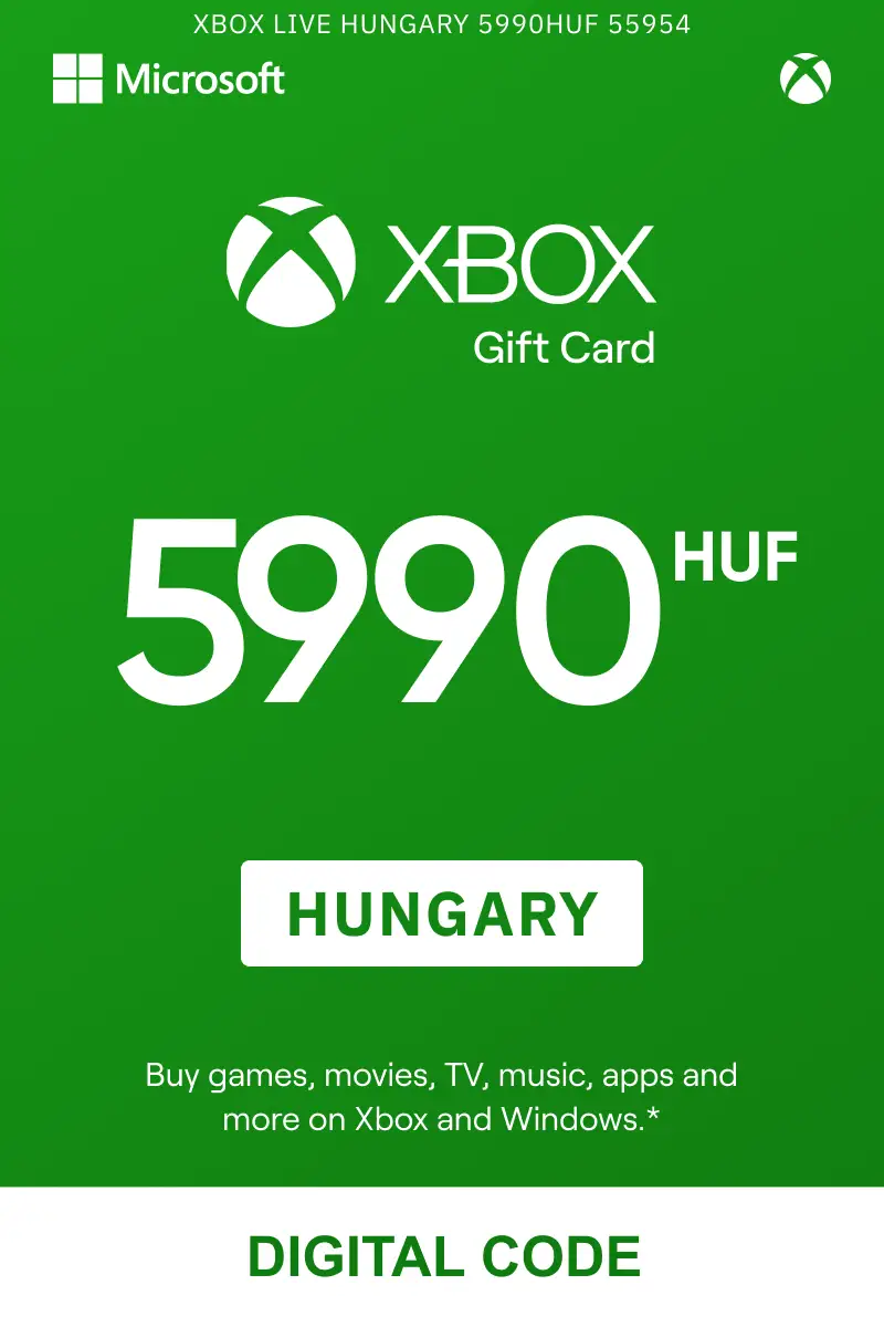 Xbox 5990 HUF Gift Card (Hungary) - Digital Key