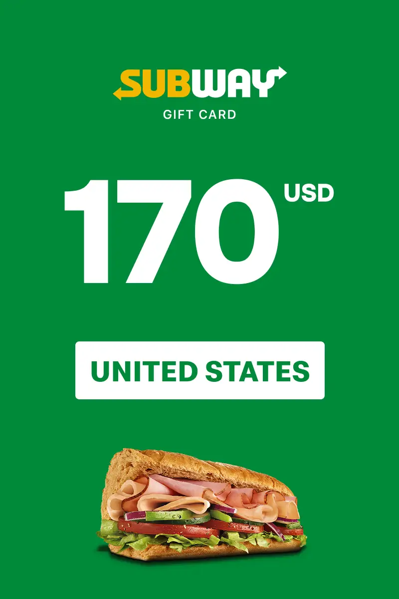 Subway 170 USD Gift Card (United States) - Digital Key