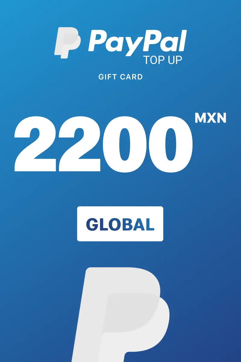 PayPal Instant Top Up 2200 MXN Gift Card (Global) - Digital Key