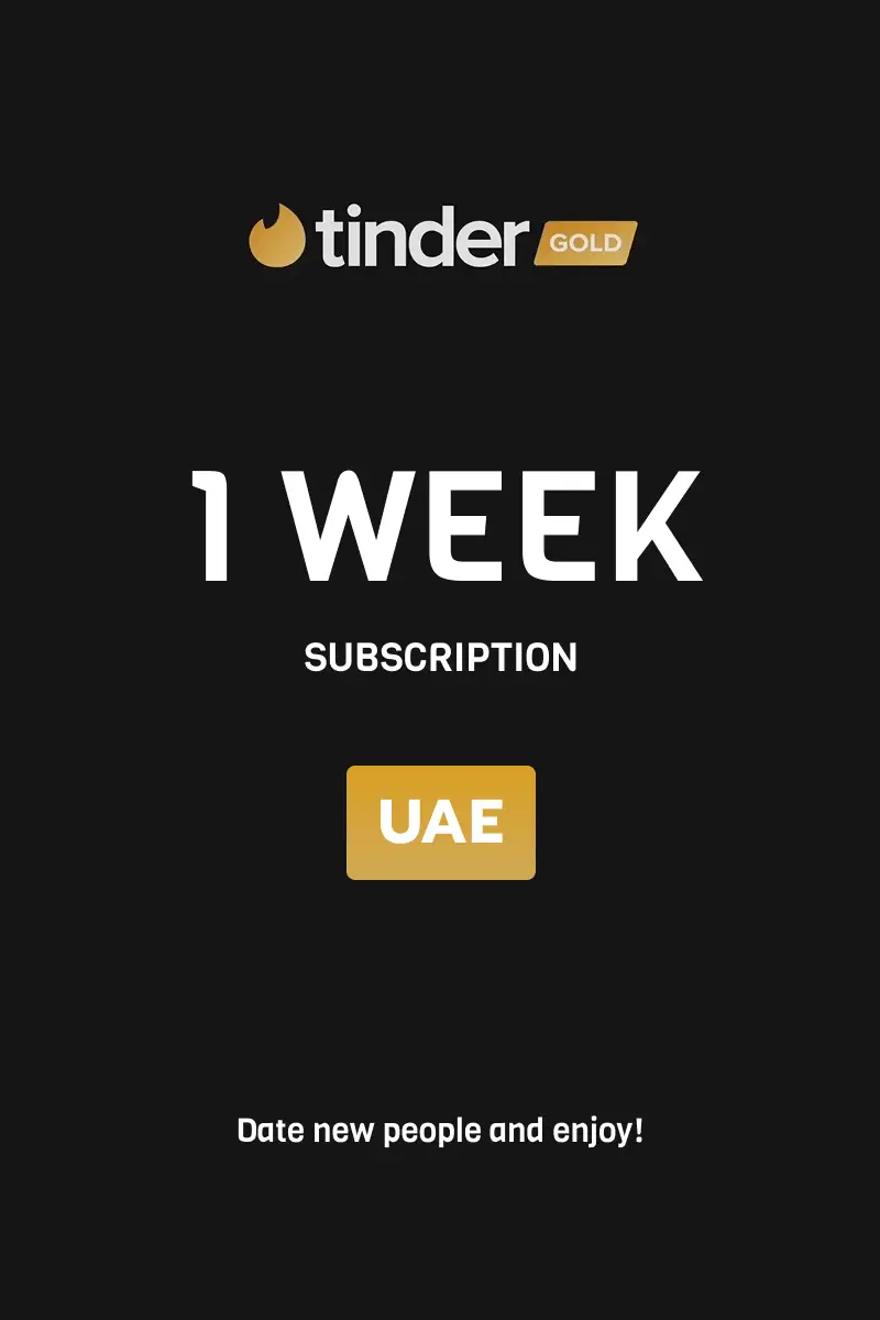 Tinder Gold 1 Week Subscription (United Arab Emirates) - Digital Key