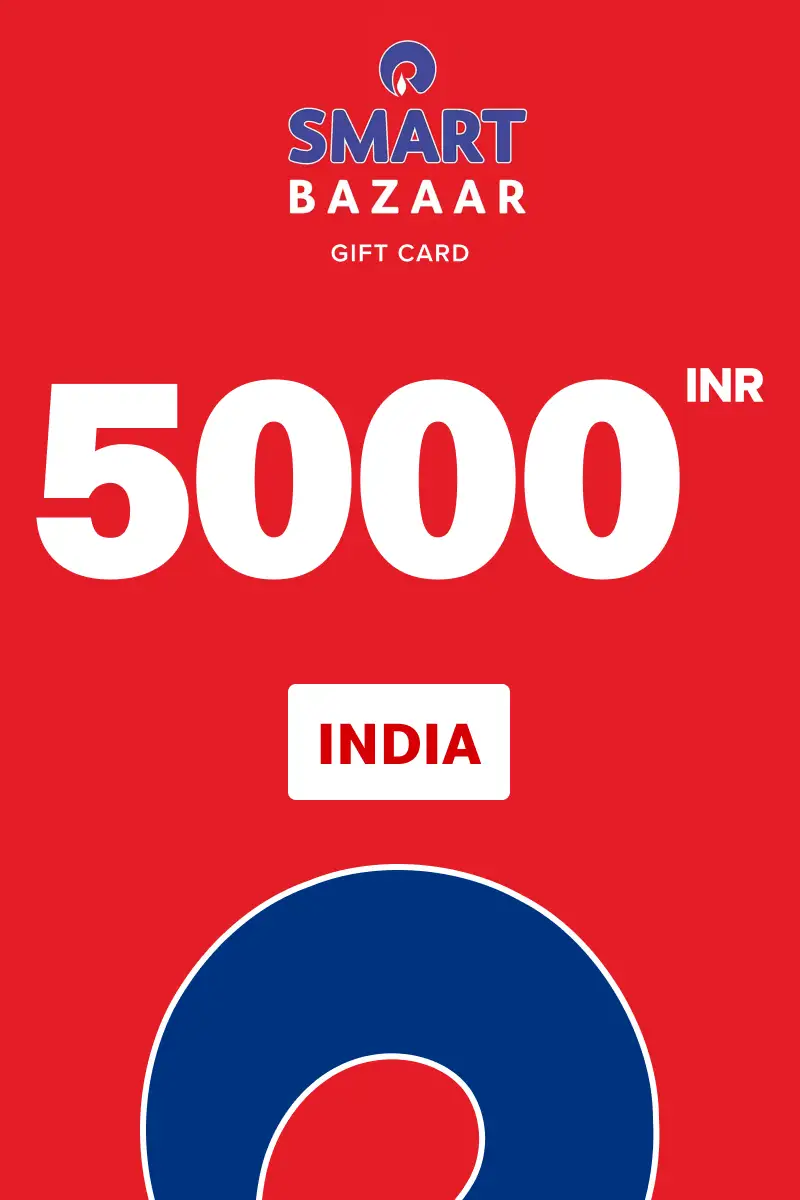 Reliance Smart Bazaar 5000 INR Gift Card (India) - Digital Key