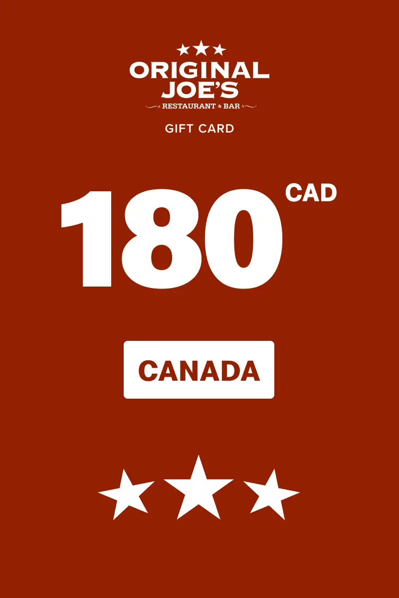 Original Joe's 180 CAD Gift Card (Canada) - Digital Key