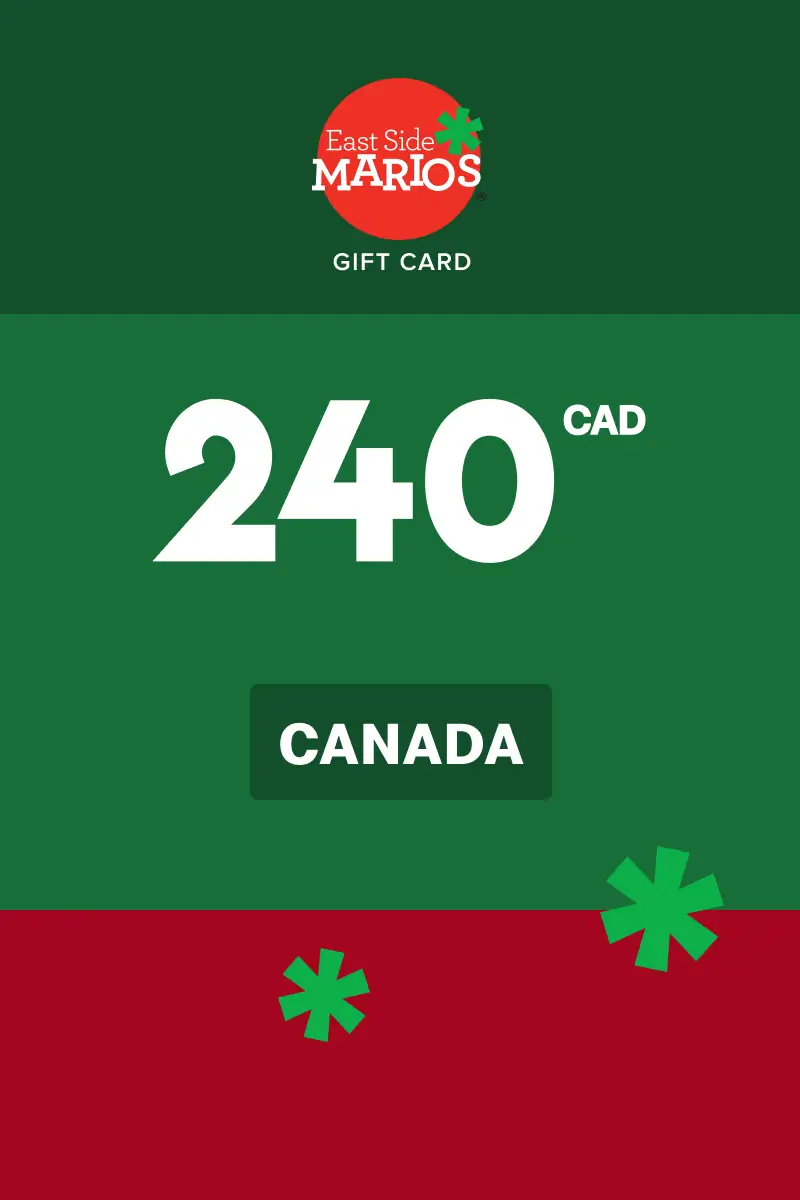 East Side Mario's 240 CAD Gift Card (Canada) - Digital Key