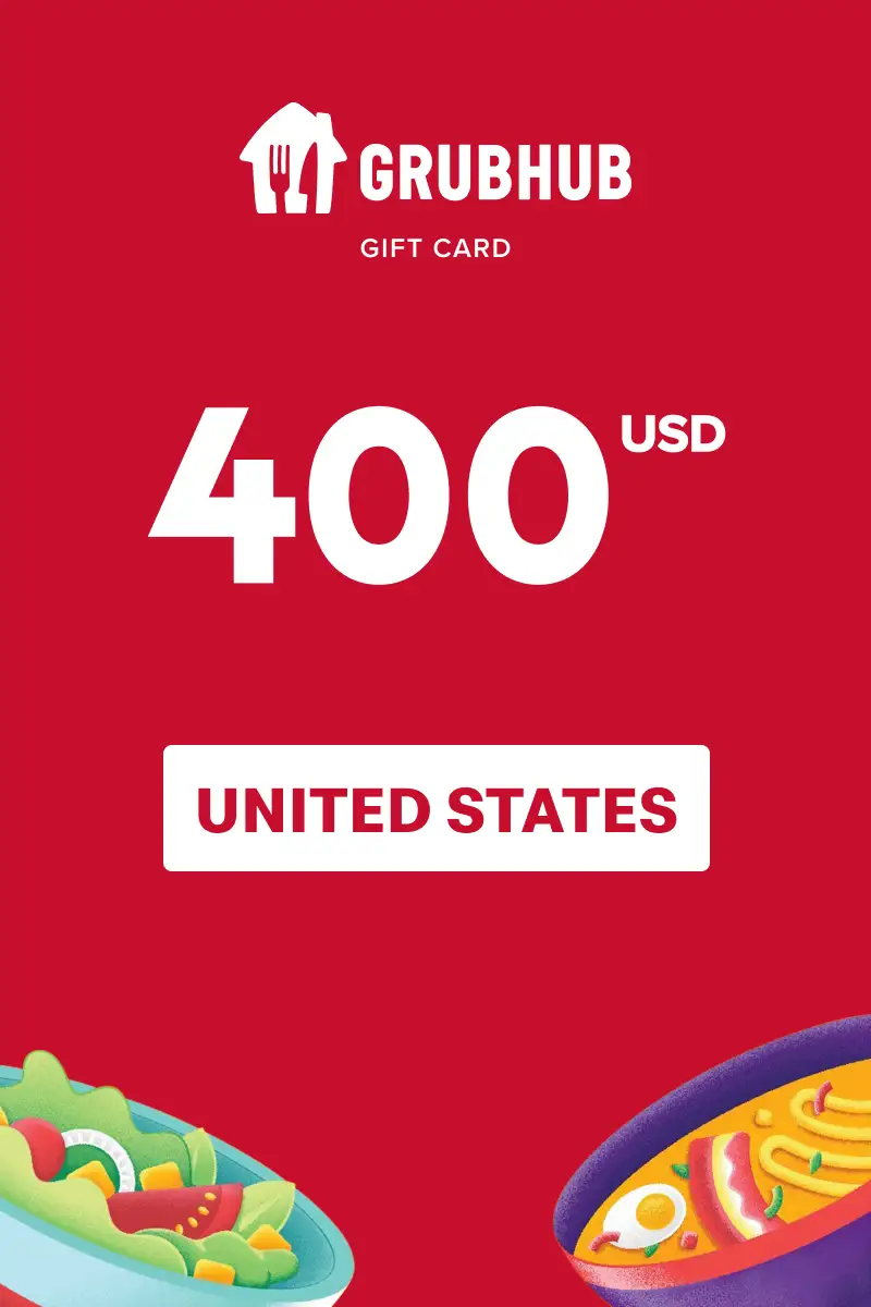 GrubHub 400 USD Gift Card (United States) - Digital Key