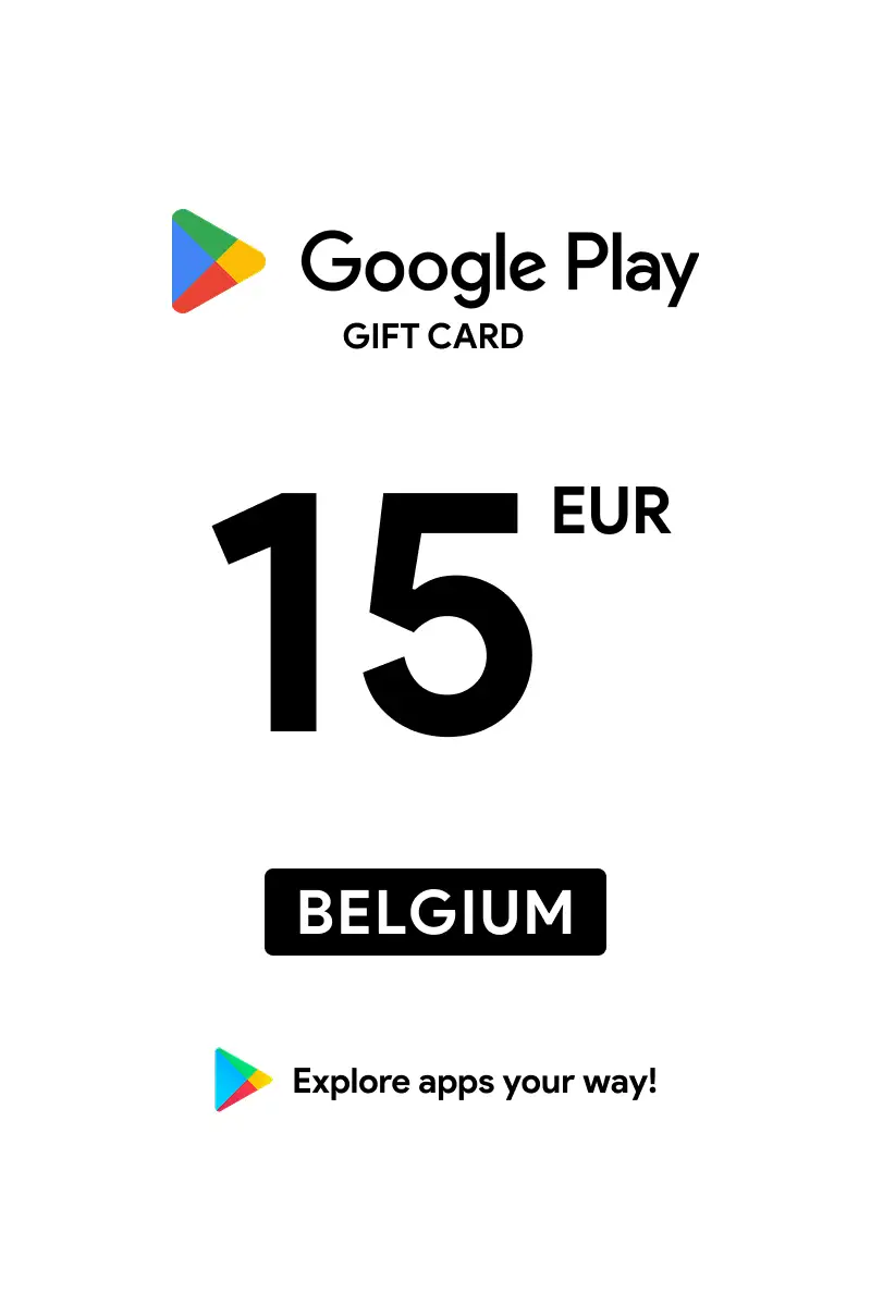Google Play 15 EUR Gift Card (Belgium) - Digital Key