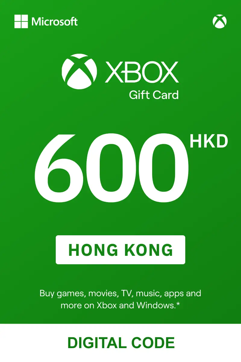 Xbox 600 HKD Gift Card (Hong Kong) - Digital Key