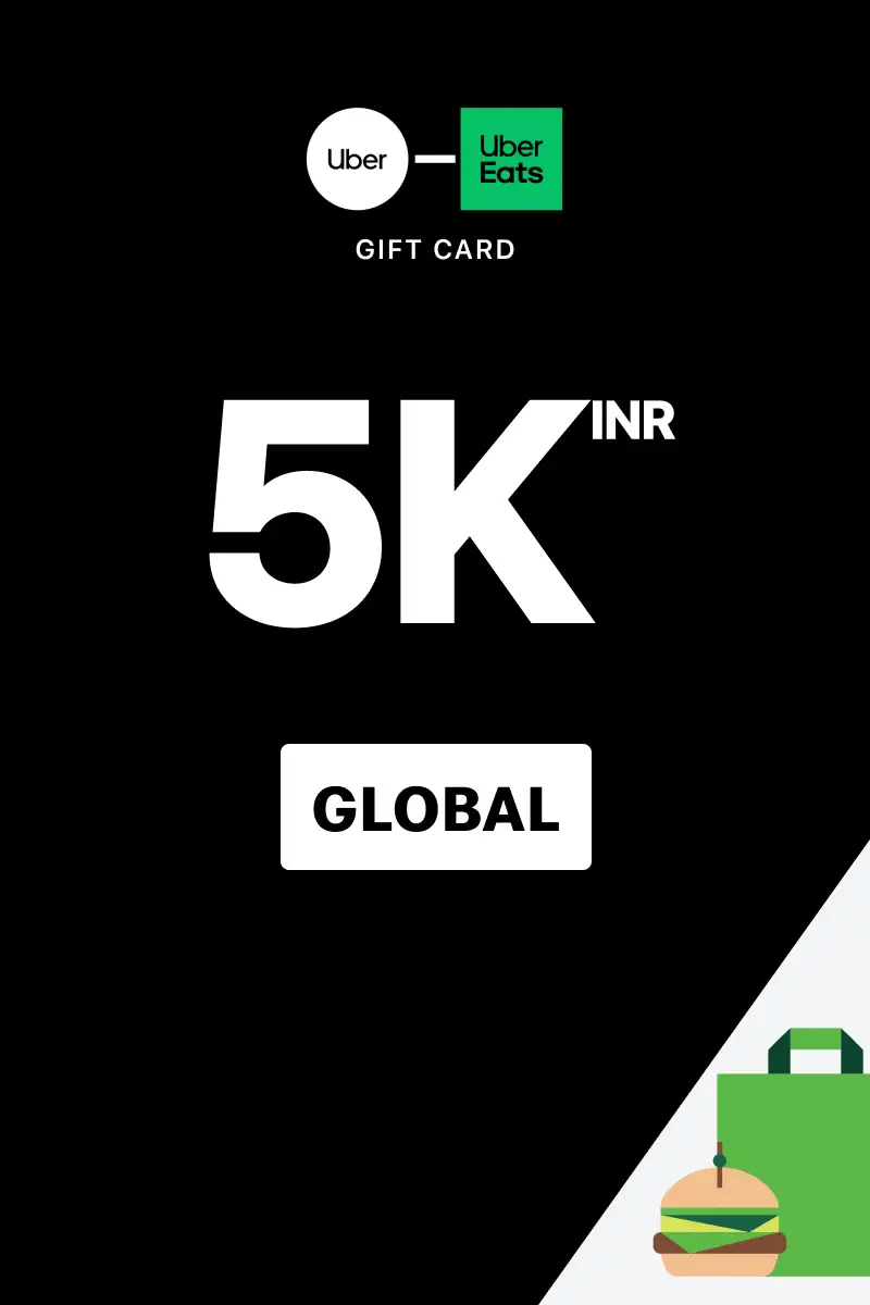 Uber Rides and Uber Eats 5000 INR Gift Card (Global) - Digital Key