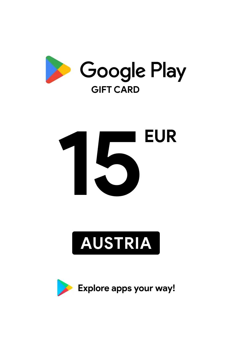 Google Play 15 EUR Gift Card (Austria) - Digital Key
