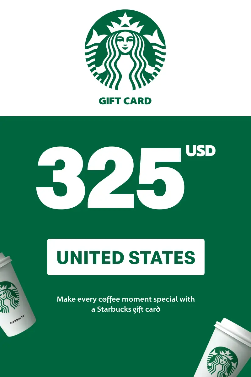 Starbucks 325 USD Gift Card (United States) - Digital Key
