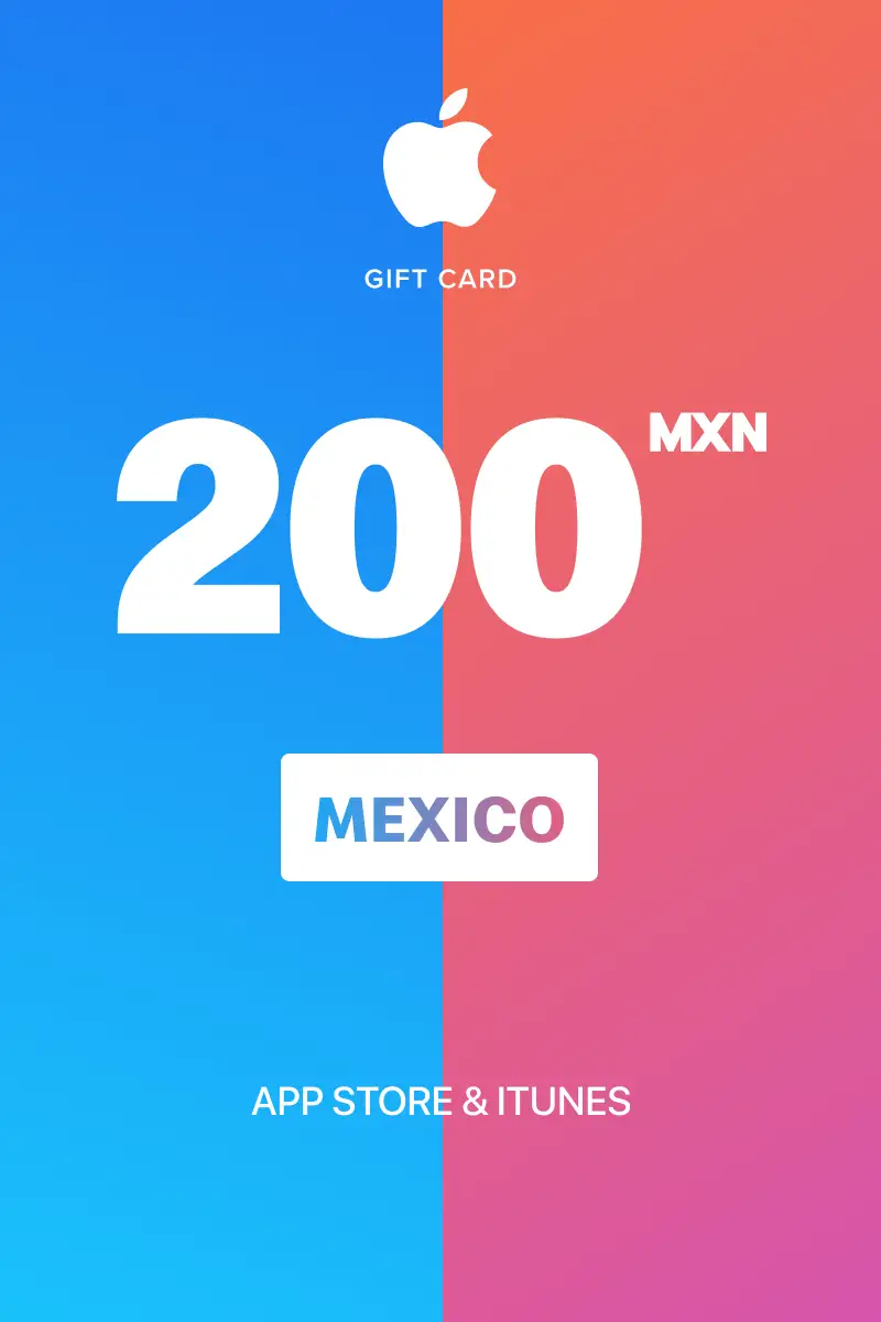 App Store and iTunes 200 MXN Gift Card (Mexico) - Digital Key