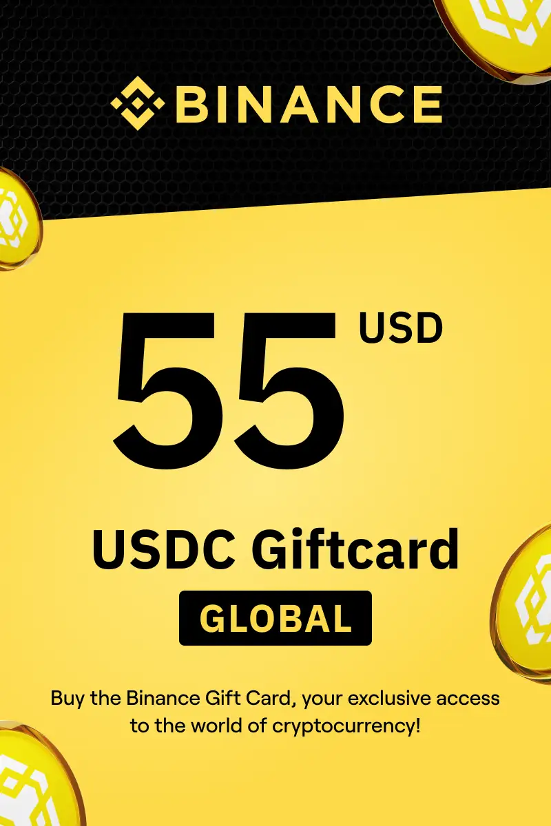 Binance (USDC) 55 USD Gift Card (Global) - Digital Key