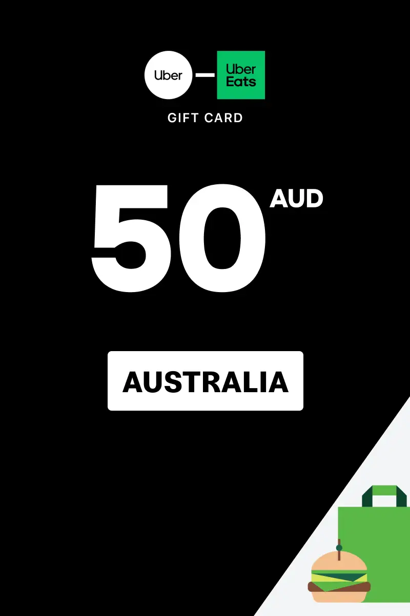 Uber Rides and Uber Eats 50 AUD Gift Card (Australia) - Digital Key
