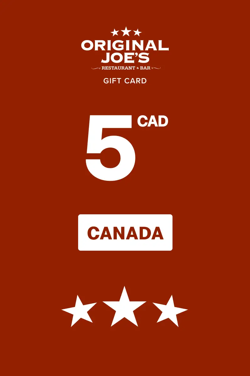 Original Joe's 5 CAD Gift Card (Canada) - Digital Key