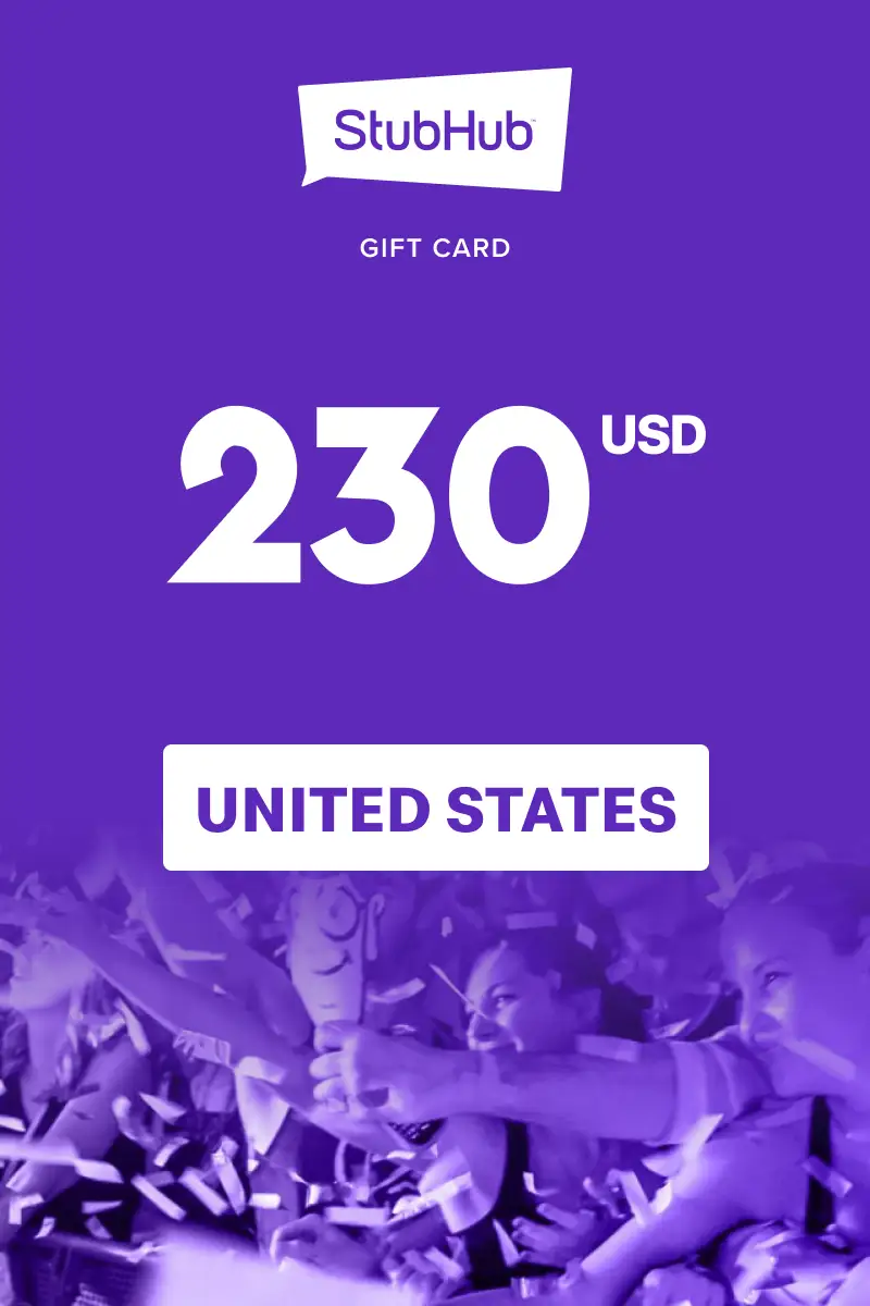 StubHub 230 USD Gift Card (United States) - Digital Key
