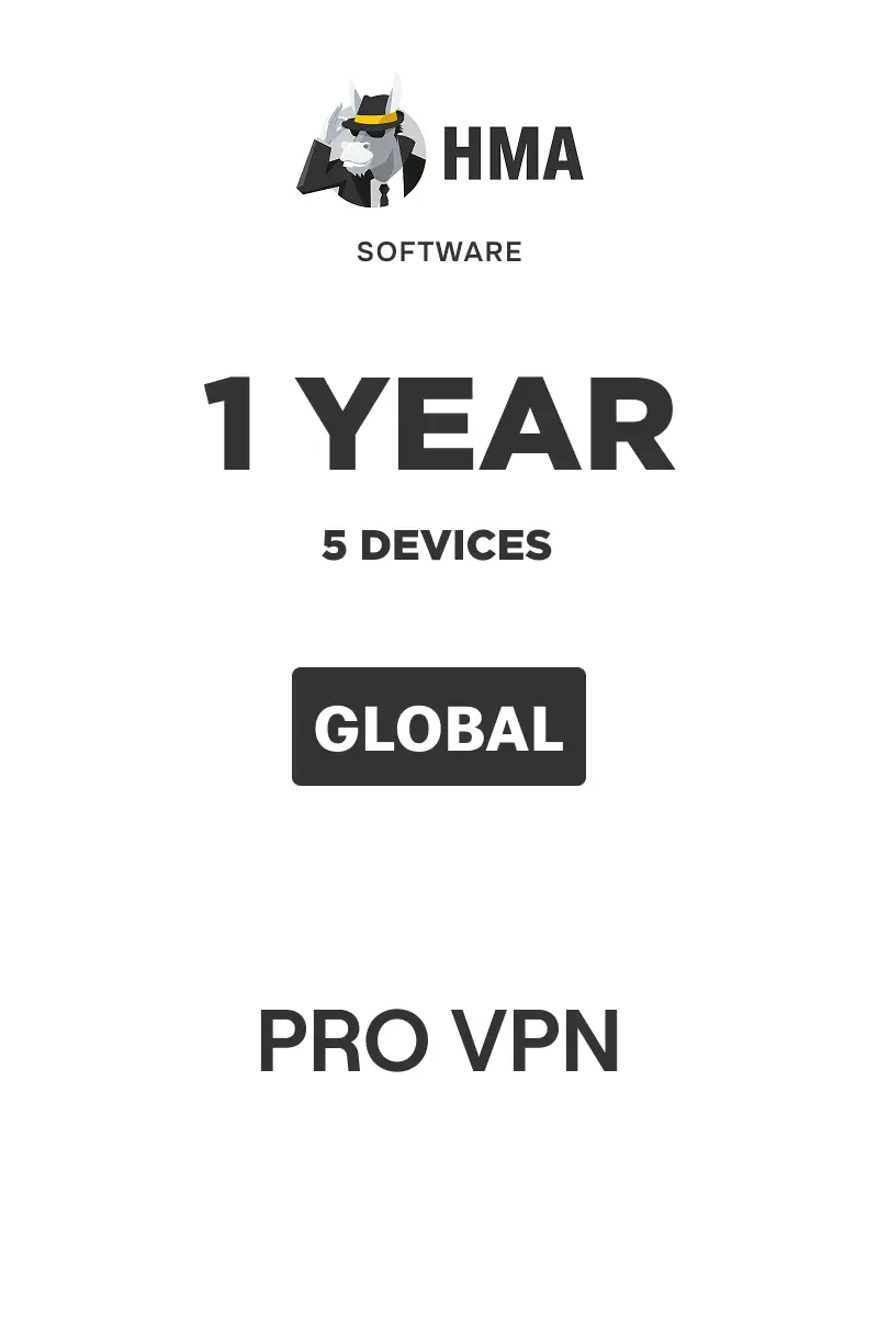 HMA! Pro VPN (Global) (PC) 5 Devices 1 Year - Digital Key