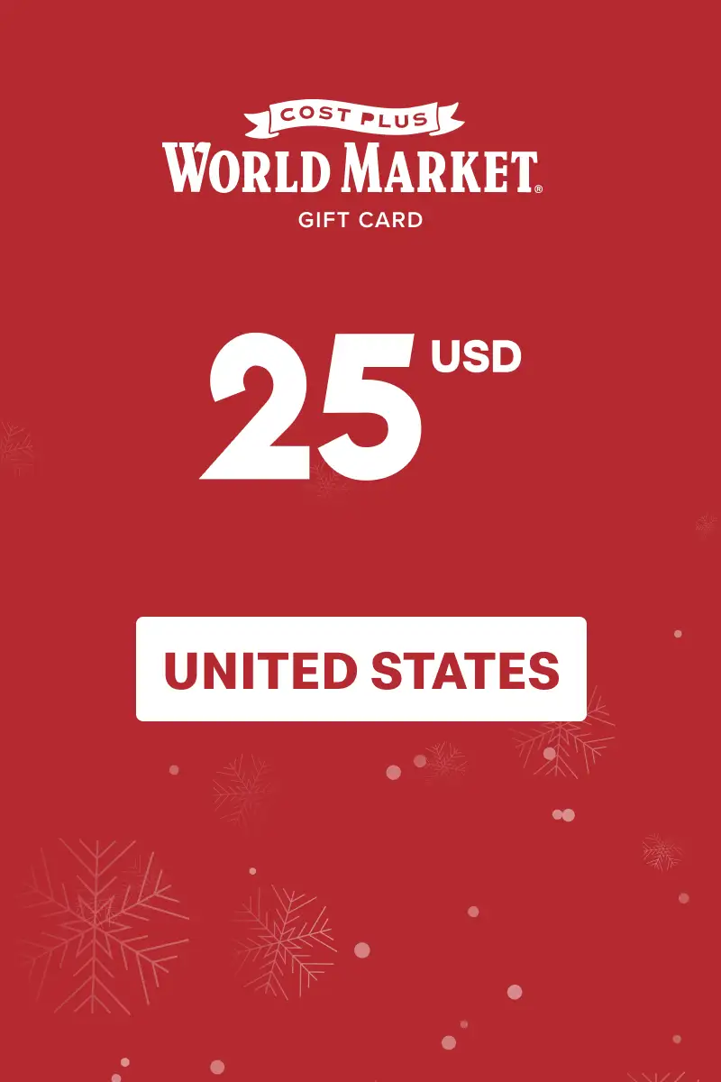 Cost Plus World Market 25 USD Gift Card (United States) - Digital Key