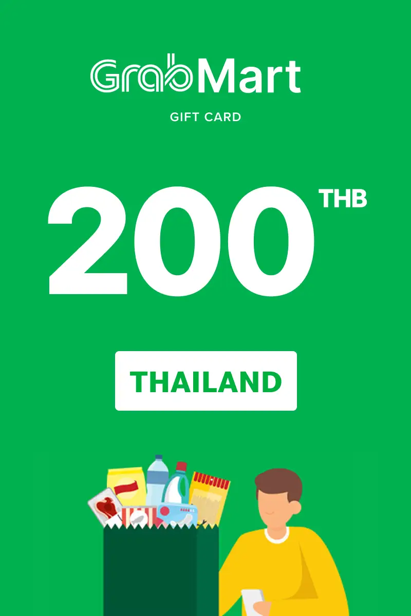 Grab Mart 200 THB Gift Card (Thailand) - Digital Key