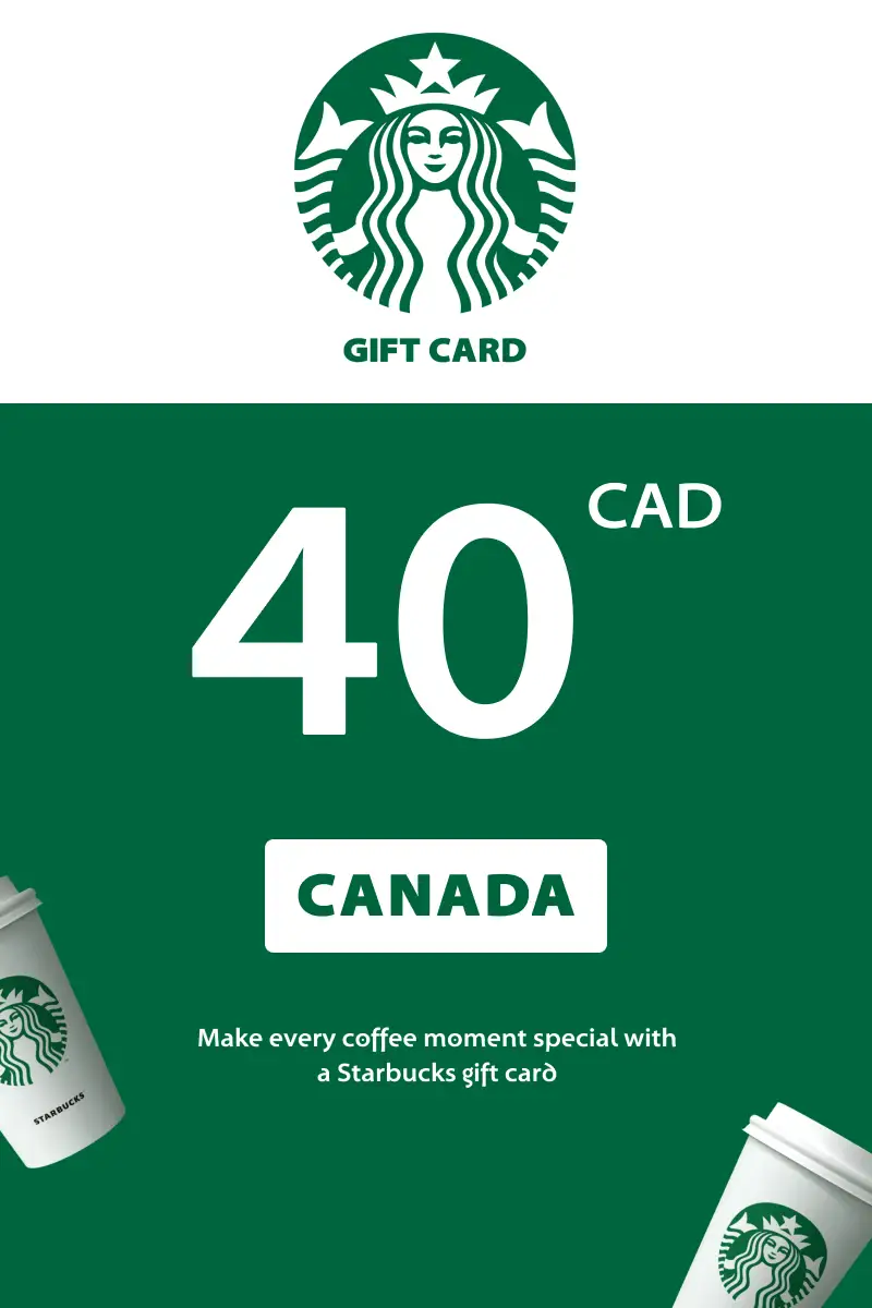 Starbucks 40 CAD Gift Card (Canada) - Digital Key