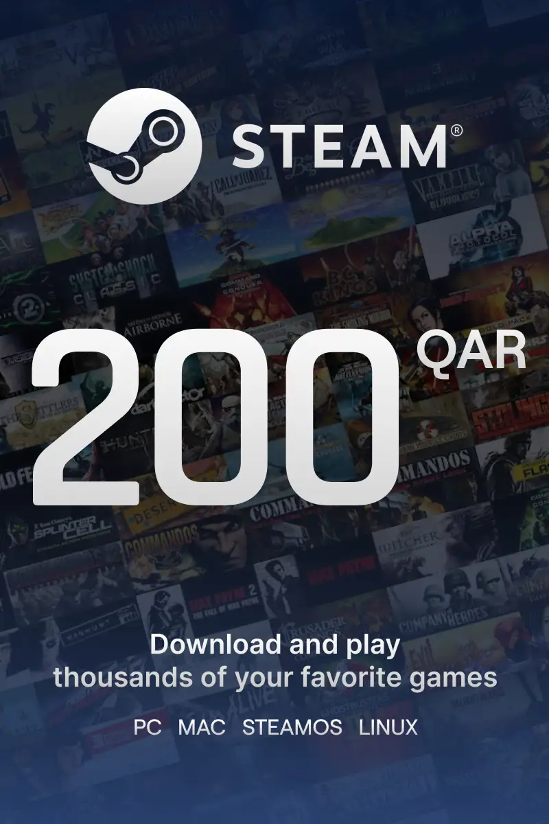 

Steam Wallet 200 QAR Gift Card (QA) - Digital Code