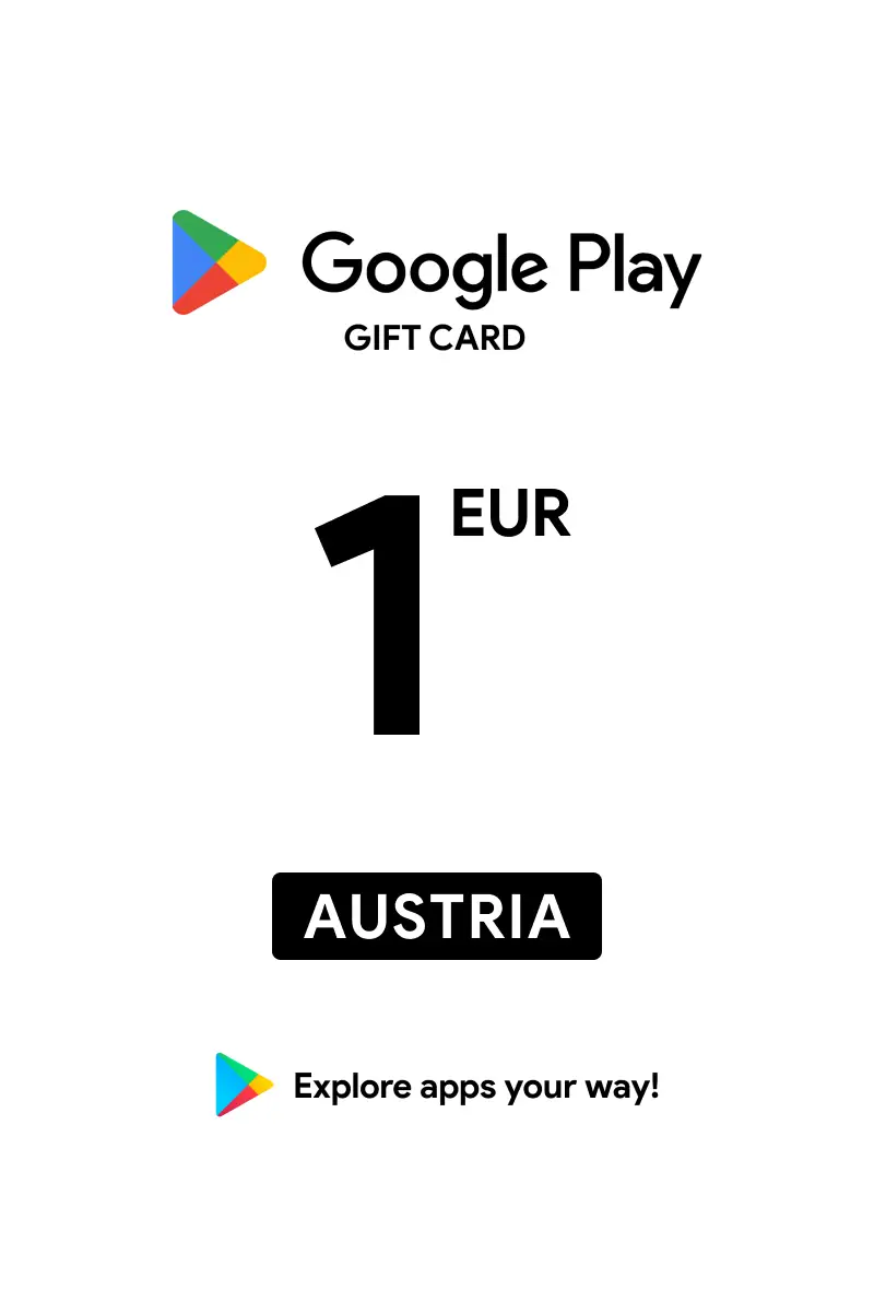 Google Play 1 EUR Gift Card (Austria) - Digital Key