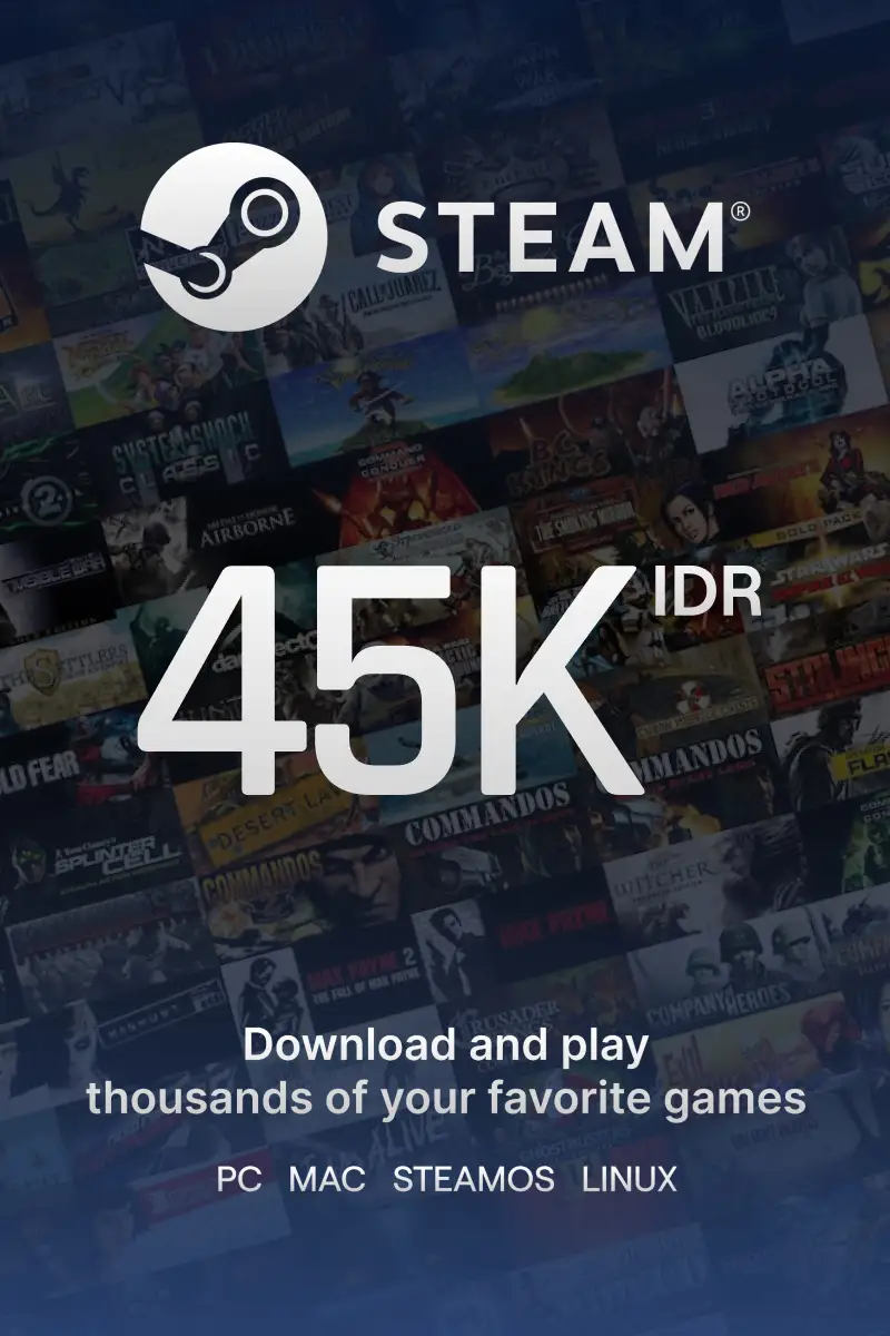 

Steam Wallet Rp45000 IDR Gift Card (ID) - Digital Code