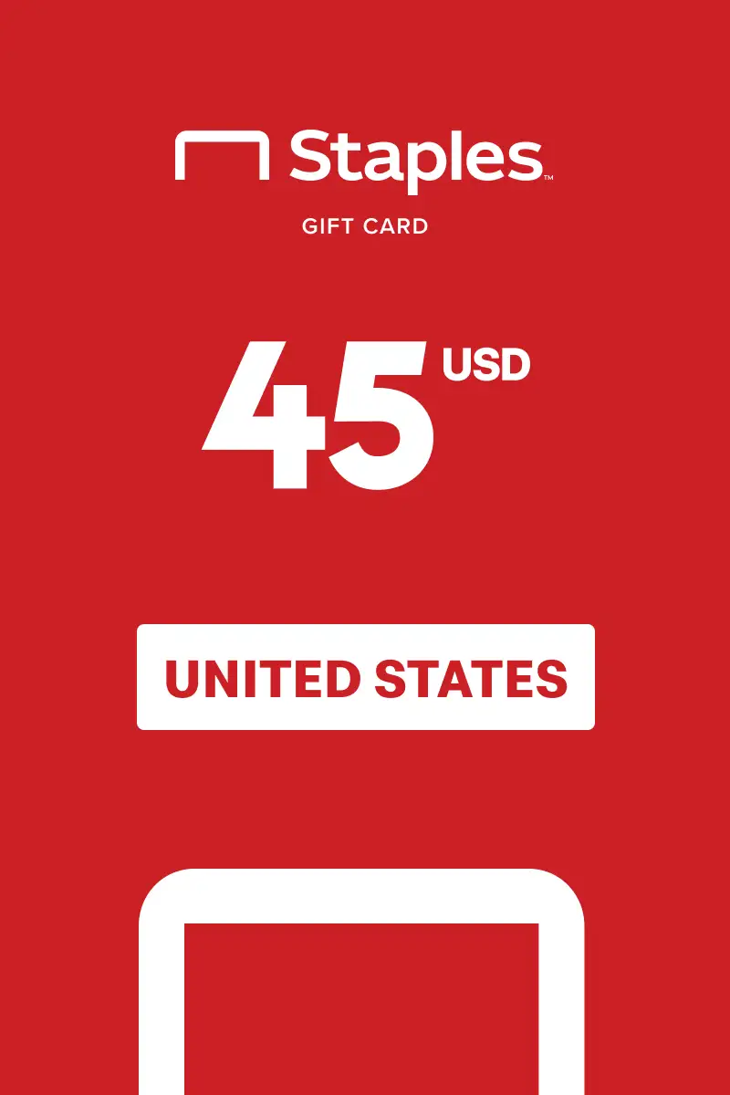 Staples 45 USD Gift Card (United States) - Digital Key