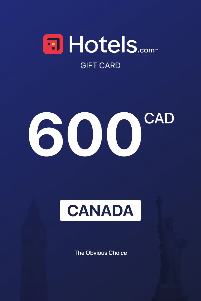 Hotels.com 600 CAD Gift Card (Canada) - Digital Key