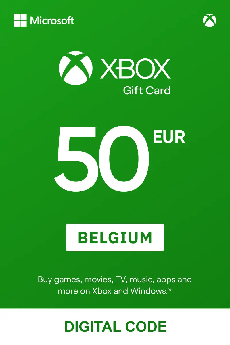 Xbox 50 EUR Gift Card (Belgium) - Digital Key