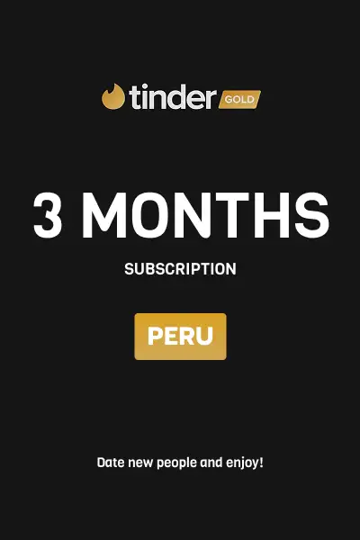 Tinder Gold 3 Months Subscription (Peru) - Digital Key