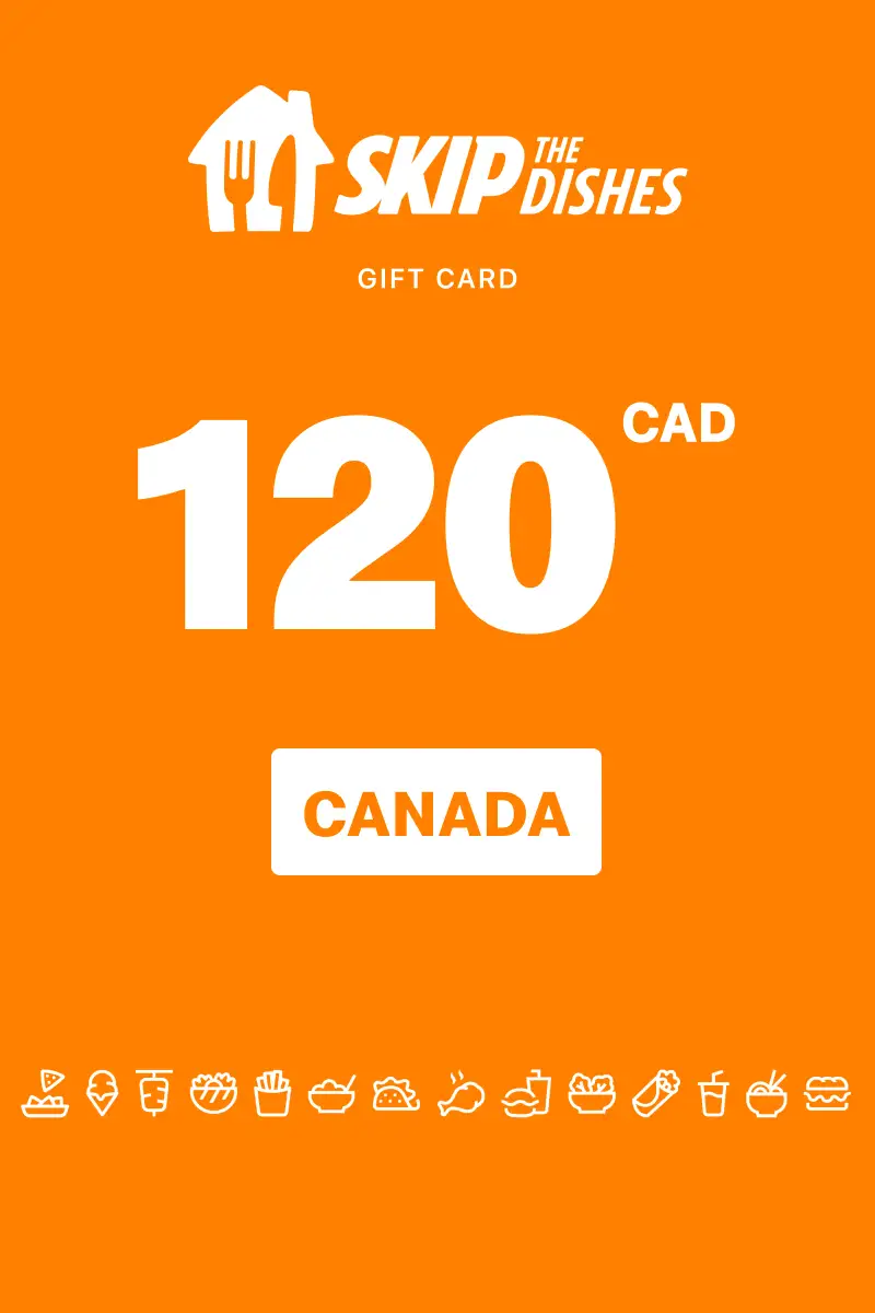 SkipTheDishes 120 CAD Gift Card (Canada) - Digital Key
