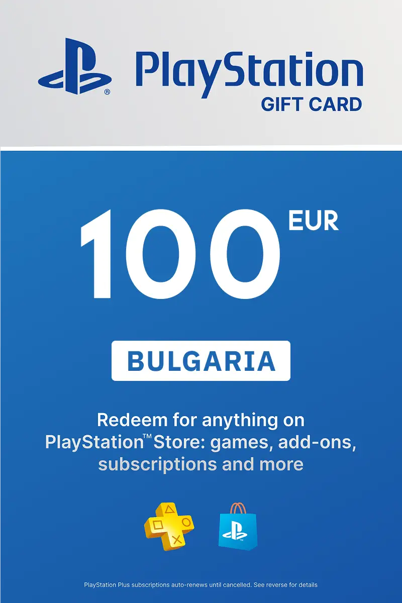 PlayStation Store 100 EUR Gift Card (Bulgaria) - Digital Key