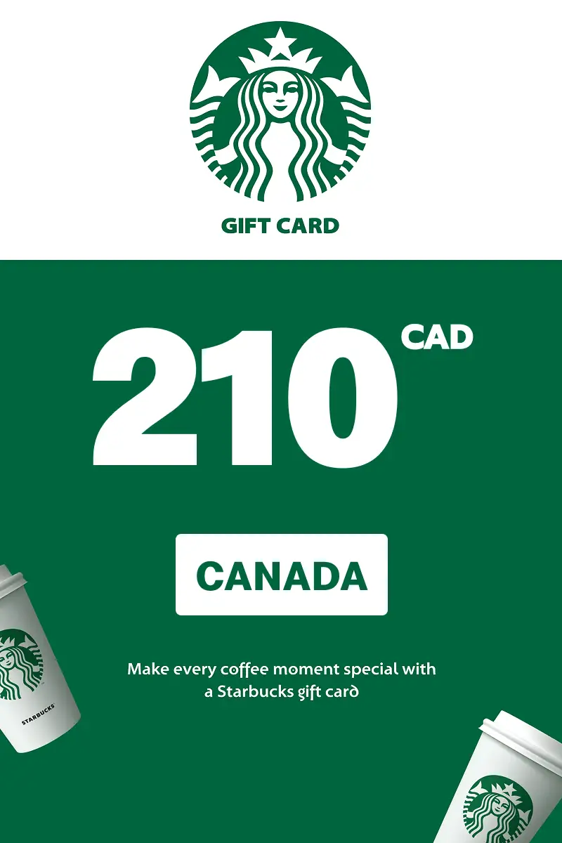 Starbucks 210 CAD Gift Card (Canada) - Digital Key