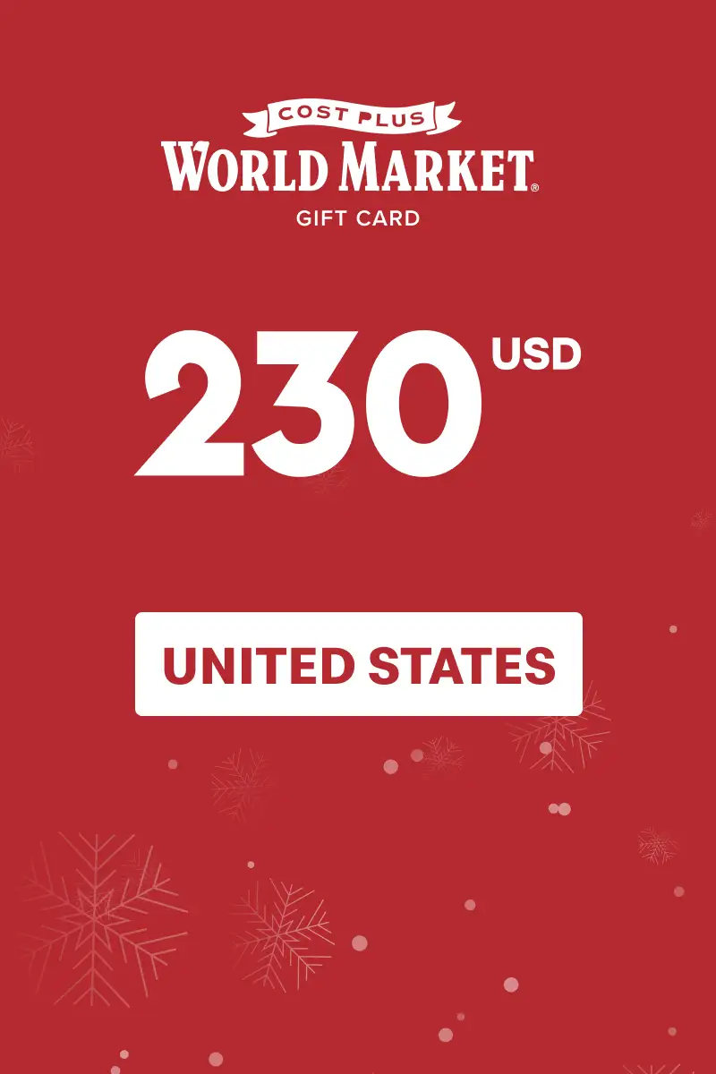 Cost Plus World Market 230 USD Gift Card (United States) - Digital Key
