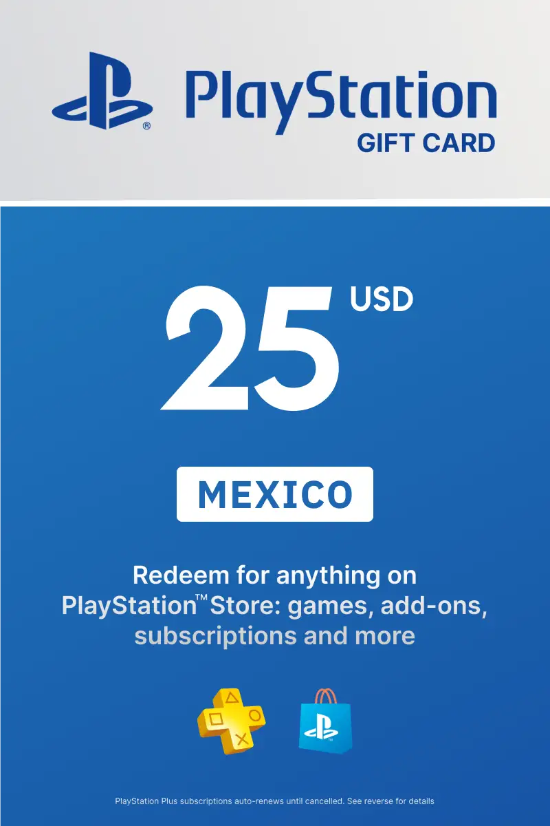 PlayStation Store 25 USD Gift Card (Mexico) - Digital Key