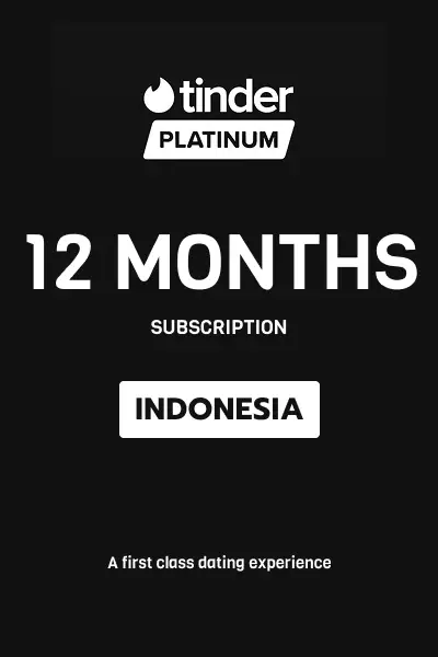 Tinder Platinum 12 Months Subscription (Indonesia) - Digital Key