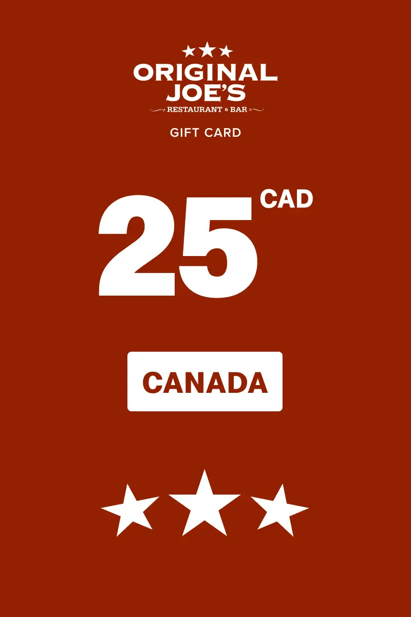 Original Joe's 25 CAD Gift Card (Canada) - Digital Key