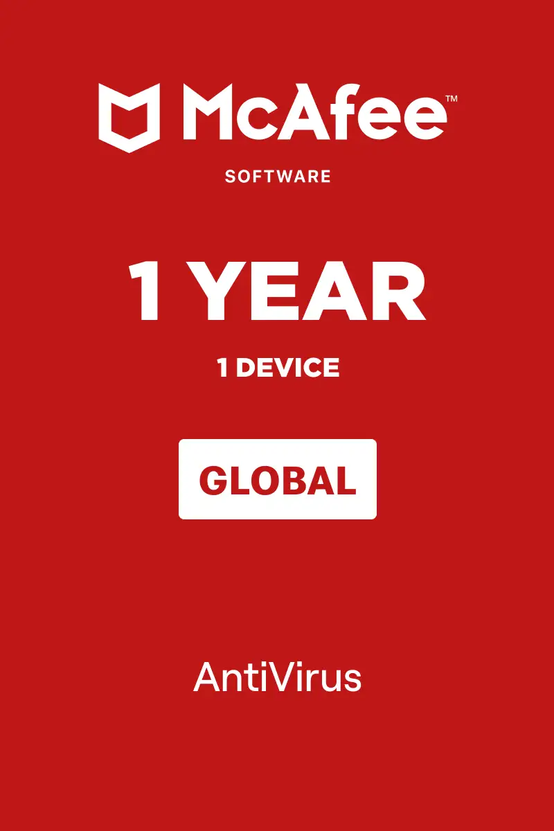 McAfee AntiVirus (Global) - 1 Device 1 Year - Digital Key