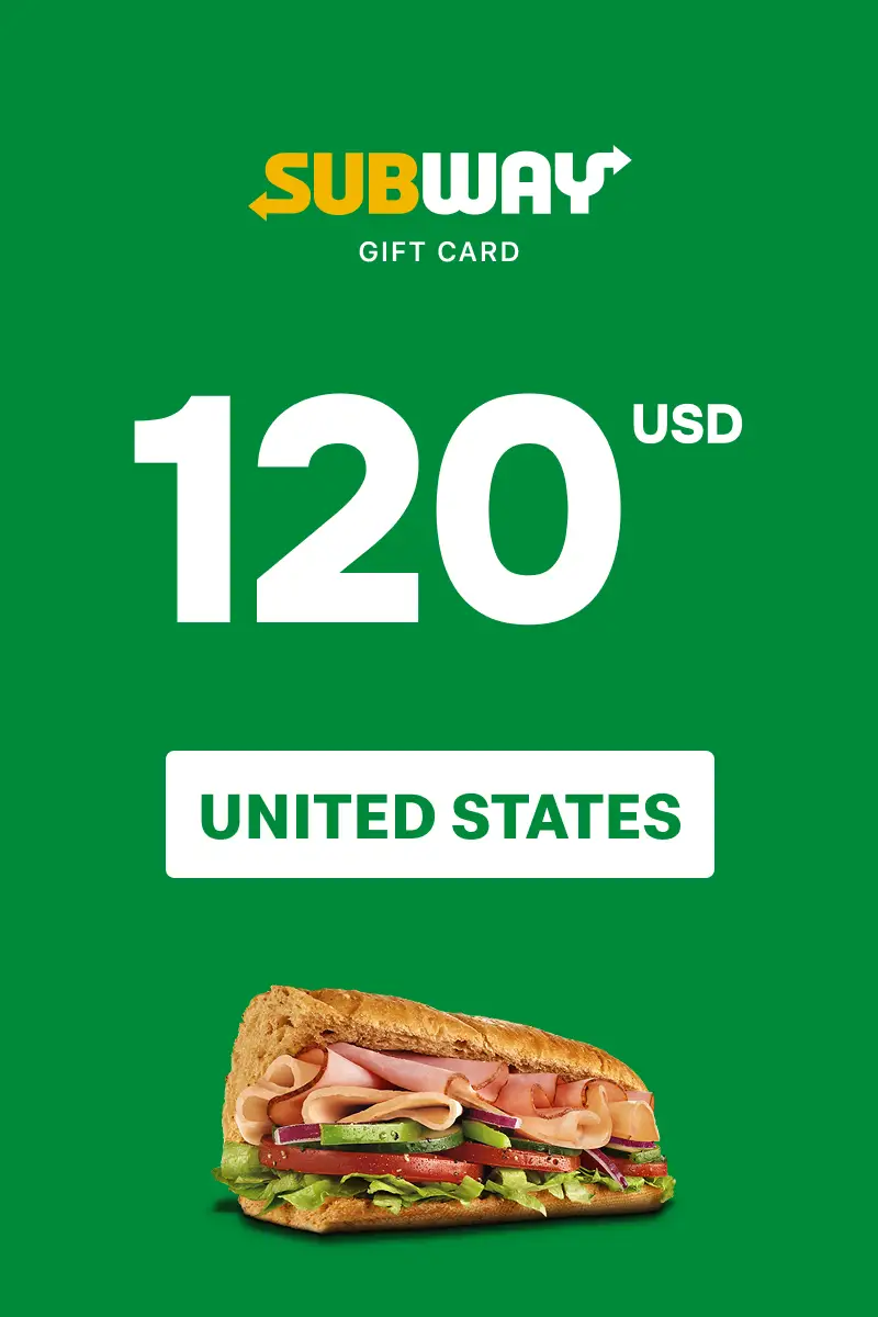 Subway 120 USD Gift Card (United States) - Digital Key