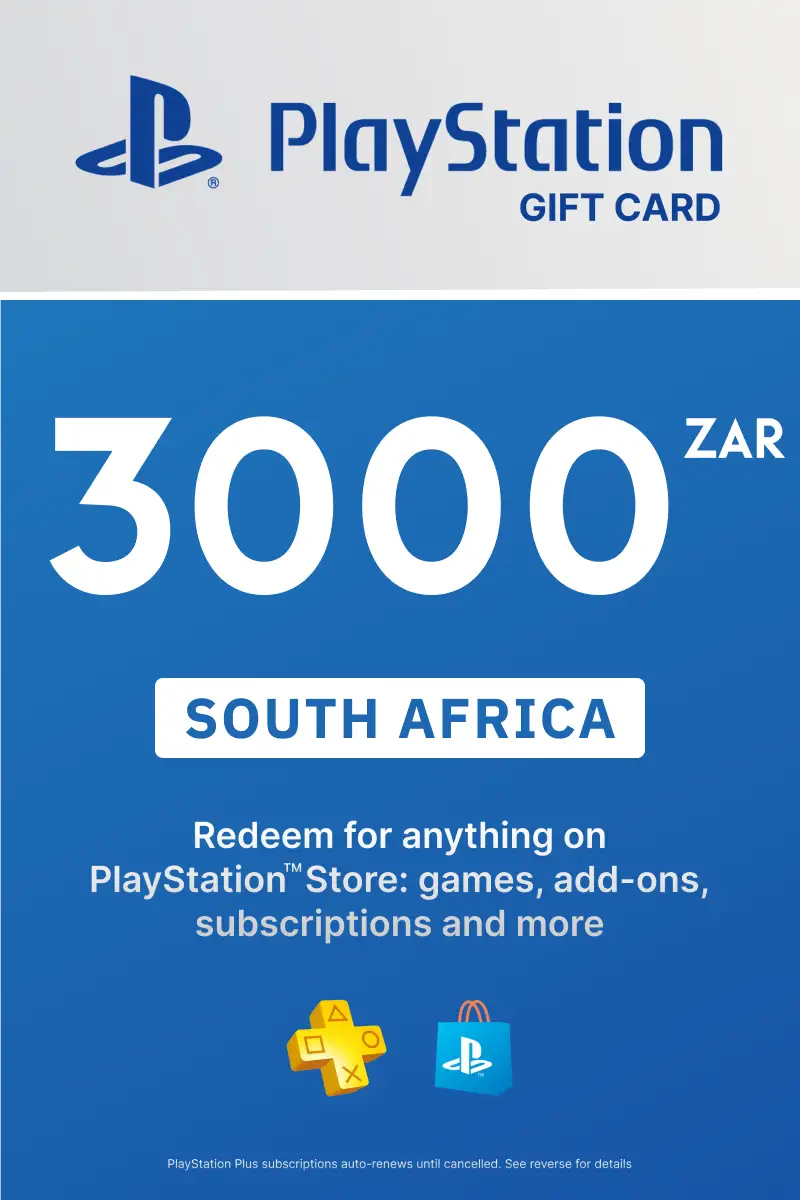 PlayStation Store 3000 ZAR Gift Card (South Africa) - Digital Key