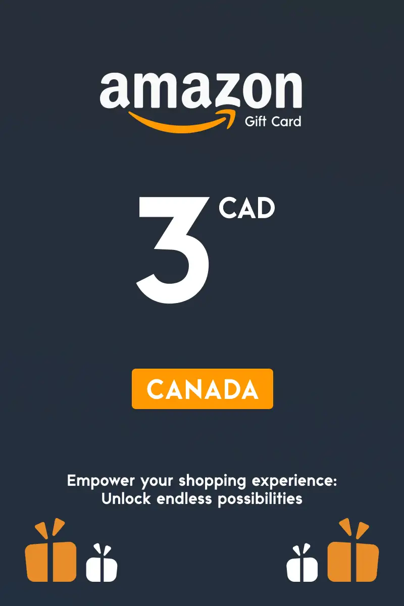 Amazon 3 CAD Gift Card (Canada) - Digital Key
