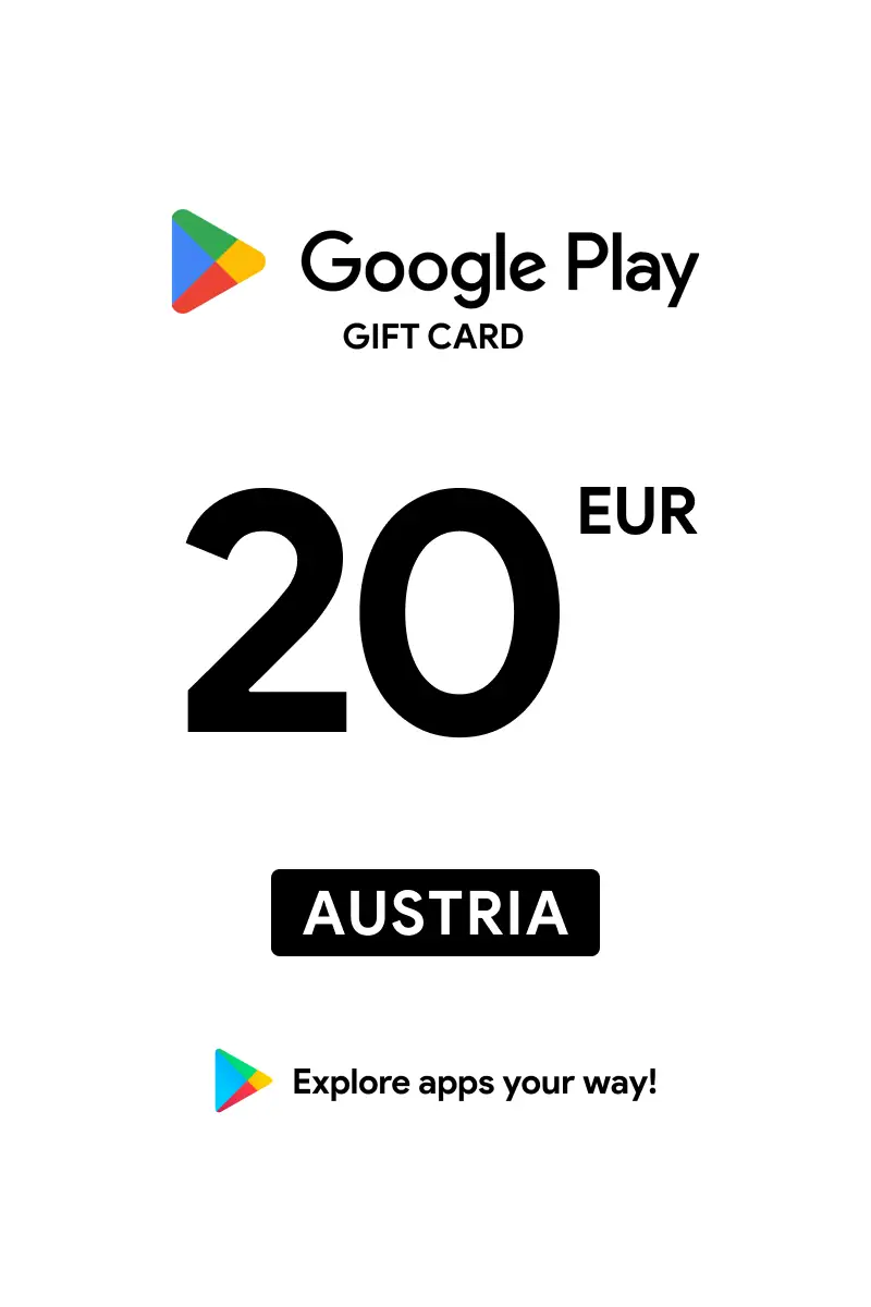 Google Play 20 EUR Gift Card (Austria) - Digital Key