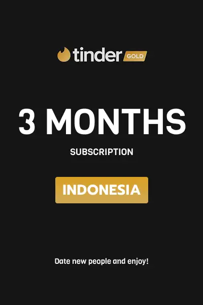 Tinder Gold 3 Months Subscription (Indonesia) - Digital Key