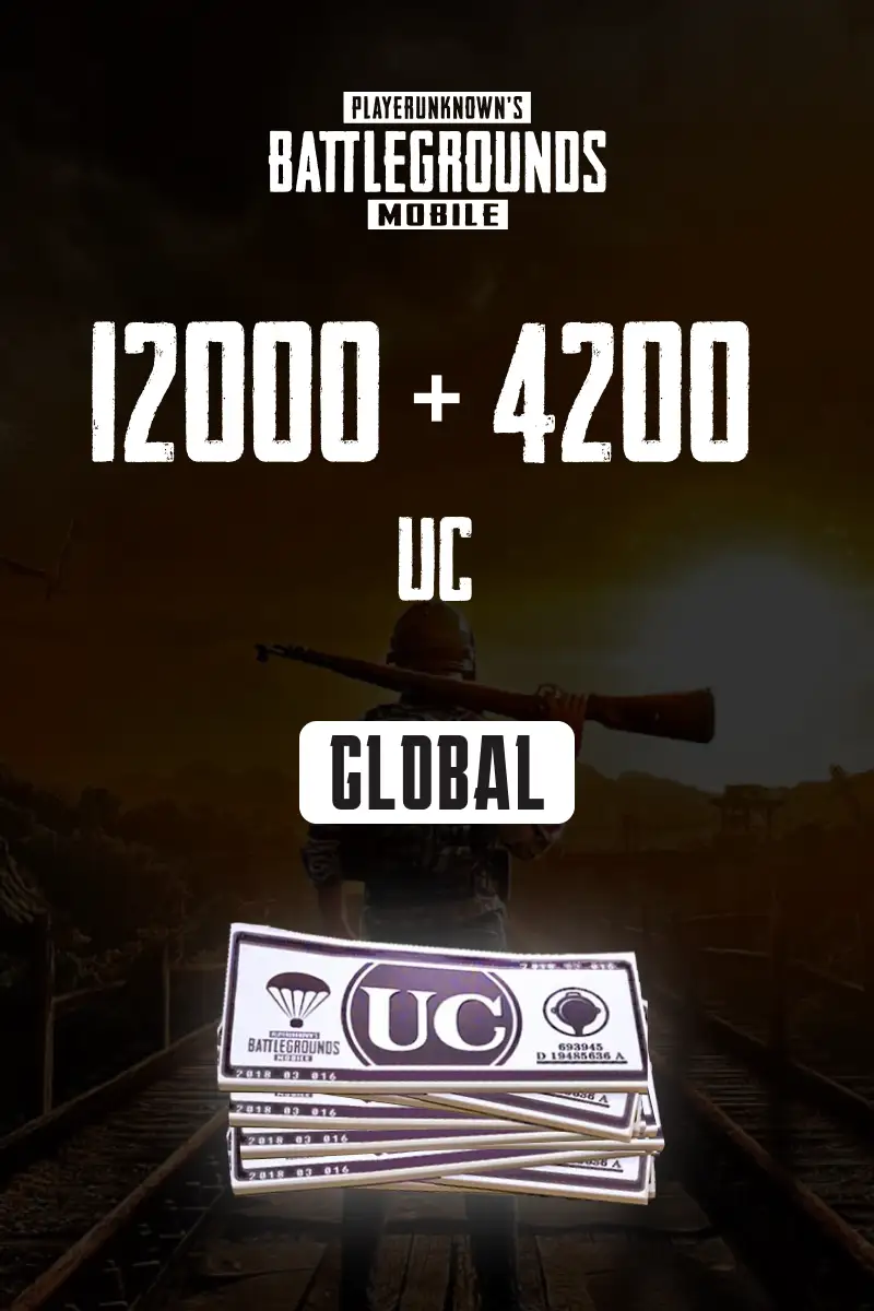 PUBG Mobile - 12000+4200 UC (Global) - Digital Key